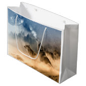 Wolves Moon Fog Natuur Scenery Large Cadeautasje (Voorkant Gekanteld)
