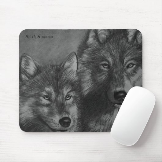 Wolves mousepad muismat (Met muis)