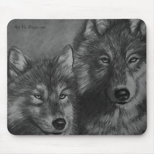 Wolves mousepad muismat (Voorkant)