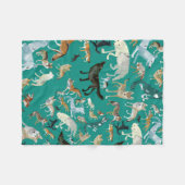 Wolves of the World (pattern) Fleece Deken (Voorkant (Horizontaal))