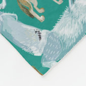 Wolves of the World (pattern) Fleece Deken (Hoek)