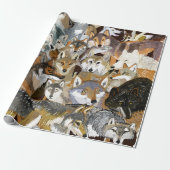 Wolves of the World puzzle Cadeaupapier (Uitgerold)