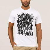 Wolves Reborn – Retro B&W Expression Tee T-shirt (Voorkant)