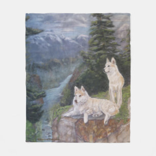 Wolves "Safe Haven" Fleece Blanket Deken