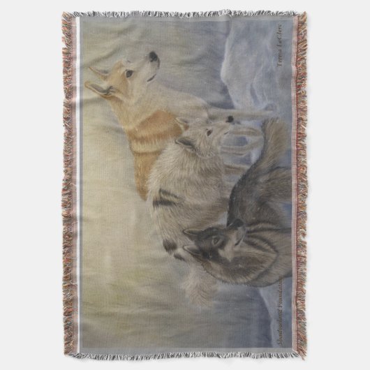 Wolves Throw Blanket Deken (Voorkant Verticaal)