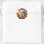 Wolves Trio Ronde Sticker (Tas)