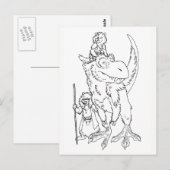 Wolves with Pet Dinosaur Briefkaart (Voorkant / Achterkant)