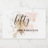 Woman 50 And Fabulous 50th Birthday Sparkling Wijnetiket (Enkel label)