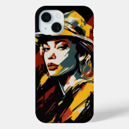 Woman abstract iPhone 15 case