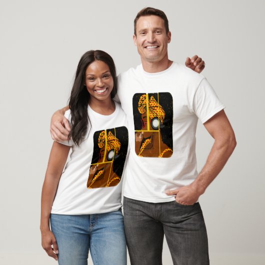 Woman Africa Luister muziek T-shirt (Unisex)