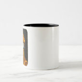 Woman Africa Luister muziek Tweekleurige Koffiemok (Center)