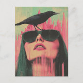Woman and a Black Bird Briefkaart (Voorkant)