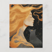 Woman and a Cat Briefkaart (Voorkant)