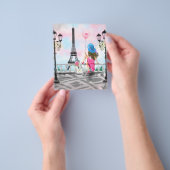  Woman and Pink Heart Ballon - I Love Paris Flyer (Hand)
