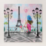 Woman and Pink Heart Ballon - I Love Paris Legpuzzel<br><div class="desc">Woman and Pink Heart Ballon - I Love Paris - Eiffel Tower Romantic Drawing - Kies / voeg Uw unieke tekst / Lettertype / Kleur toe - Maak uw speciale cadeautje - Resize en beweeg of verwijder en voeg elementen toe - Afbeelding / tekst met aanpassingsgereedschap ! - Tekening en...</div>