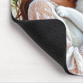 Woman and White Cat and Dandelions  Muismat (Hoek)