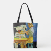  Woman Architect Miniature House Blueprints Tote Bag (Achterkant)