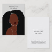 Woman Art African Earring Jewelier Display  Visitekaartje (Voorkant / Achterkant)
