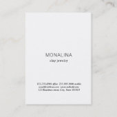 Woman Art African Earring Jewelier Display  Visitekaartje (Achterkant)