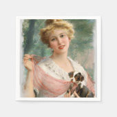 Woman Art Collage Digital Party Napkin Servet (Voorkant)