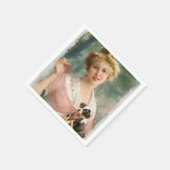 Woman Art Collage Digital Party Napkin Servet (Hoek)