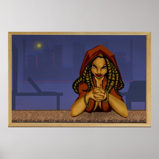 Woman At Bar Poster (Voorkant)