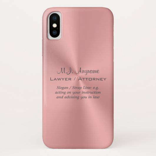 Woman Attorney luxe roos roze - naam en slogan Case-Mate iPhone Case (Achterkant)