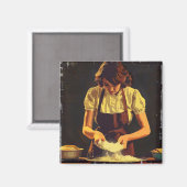 Woman Bake  Magneet (Voorkant / Achterkant)