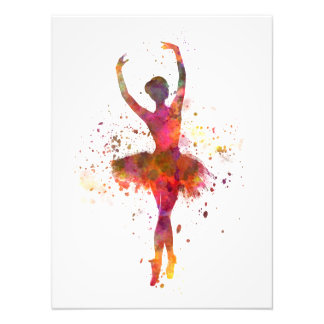 Woman ballerina ballet dancer dancing foto afdruk