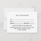 Woman Beauty Line Art Blue Gift Certificate (Achterkant)