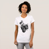 Woman biker t-shirt (Voorkant volledig)