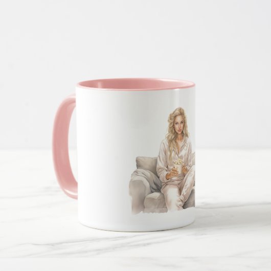 Woman Blush Movie Time Popcorn Mok (Voorkant links)