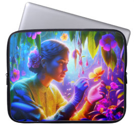 Woman Botanist Woman on an Electronics Bag Laptop Sleeve