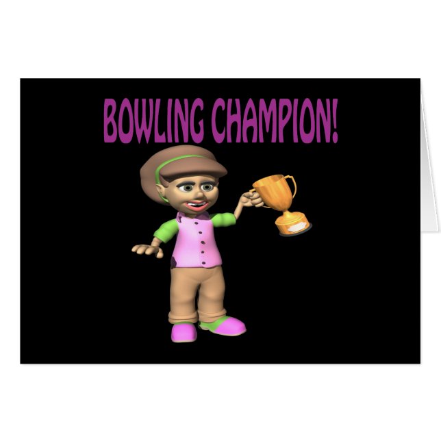 Woman Bowling Champion (Voorkant Horizontaal)