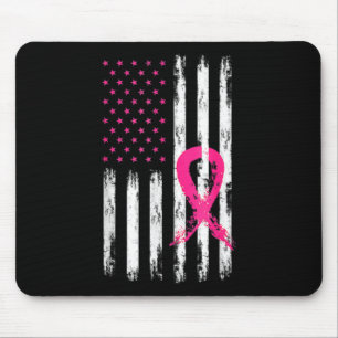 Woman Breast Cancer Awareness American Fla Muismat
