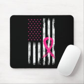 Woman Breast Cancer Awareness  American Fla Muismat (Met muis)