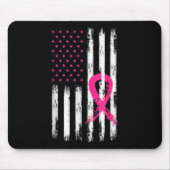 Woman Breast Cancer Awareness  American Fla Muismat (Voorkant)