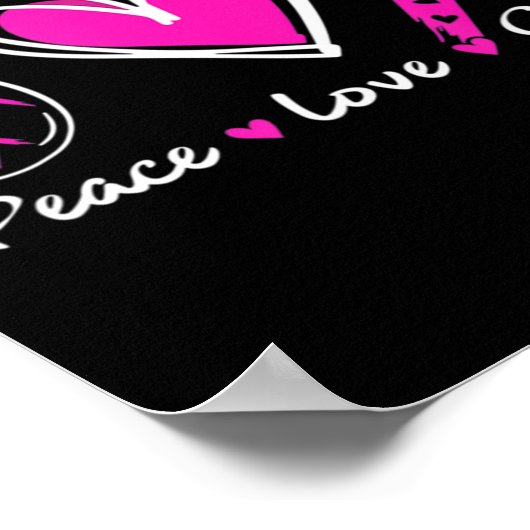 Woman Breast Cancer Awareness Costume Pink Peace L Poster (Hoek)