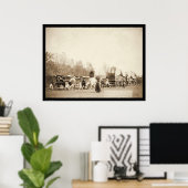 Woman Bullwhacking Oxen SD 1887 Poster (Thuiskantoor)