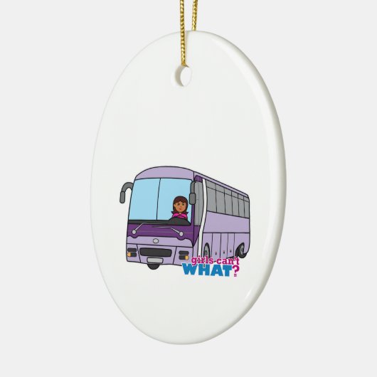 Woman Bus Driver Keramisch Ornament (Links)