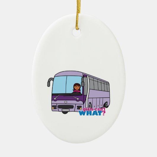 Woman Bus Driver Keramisch Ornament (Voorkant)