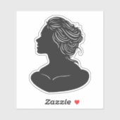 Woman Bust Silhouette Sticker (Vel)