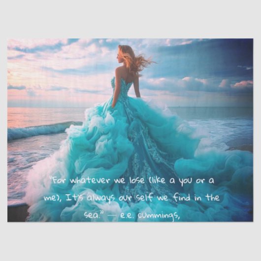 Woman by the Sea Tissue Paper Tissuepapier (Voorkant)