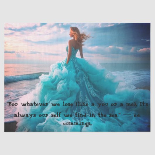 Woman by the Sea Tissue Paper Tissuepapier (Voorkant)