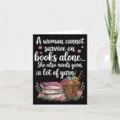 Woman Cannot Survive On Books Alone She Also Needs Kaart (Voorkant)
