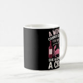 Woman Cannot Survive Wine Alone She Needs Crab  Koffiemok (Voorkant rechts)