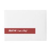 Woman Chef Adreslabel Wikkel (Voorkant)