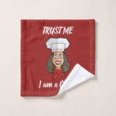Woman Chef Bad Handdoek (Wasdoekje)