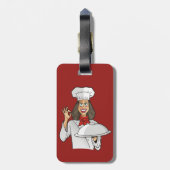 Woman Chef Bagagelabel (Achterkant verticaal)