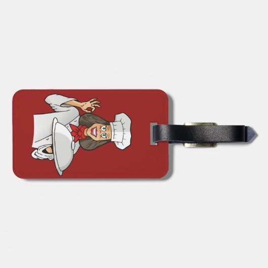 Woman Chef Bagagelabel (Achterkant horizontaal)